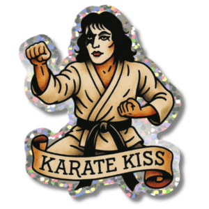 Adesivo Glitterato - Karate Kiss