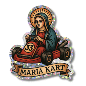 Adesivo Glitterato - Maria Kart