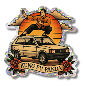 Adesivo Glitterato - Kung Fu Panda